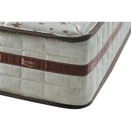 Imagem de Cama Box Solteiro: Colchão Molas Ensacadas Anjos MasterPocket Classic + Base CRC Suede Brown(88x188)