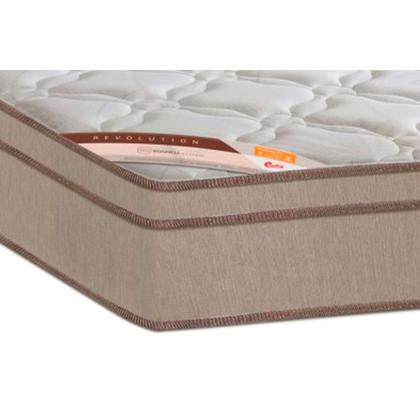 Imagem de Cama Box Solteiro: Colchão Molas Ensacadas Castor Pocket Revolution Híbrido + Base CRC Suede Brown(88x188)