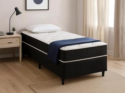 Imagem de Cama Box Solteiro + Colchão Molas Ensacadas Pergola Europillow 88x188x63cm Full - Maestro Colchões