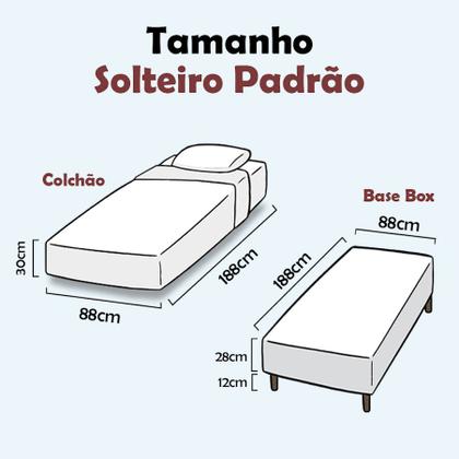 Imagem de Cama Box Solteiro + Colchão Molas Ensacadas Varena Europillow 88x188x70cm Full - Maestro Colchões