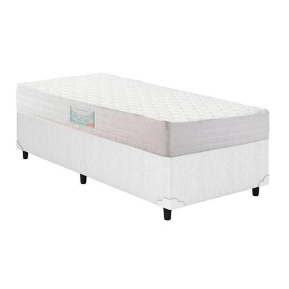 Imagem de  Cama Box Solteiro: Colchão Ortopédico Herval D28/AG65 Droom + Base CRC Courano White(88x188)