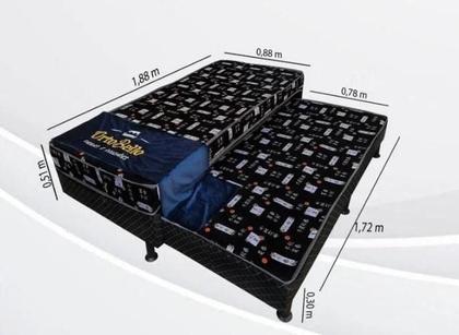 Imagem de Cama Box Solteiro Com Auxiliar Conjugado Black Espuma D23 - Ortobello
