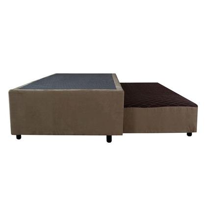 Imagem de Cama Box Solteiro Com Auxiliar Semi Ortopedica Suede