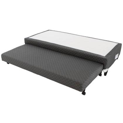 Imagem de Cama Box Solteiro com Cama Auxiliar  Colchão Semi Ortopédico em Poliéster  Estrutura Reforçada