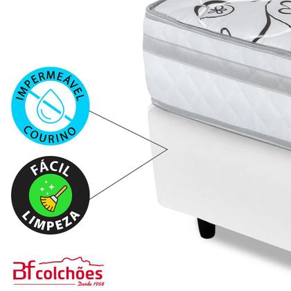 Imagem de Cama Box Solteiro com Colchão Ortopédico Firme Espuma D28 88x188m BF Colchões