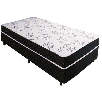 Imagem de Cama Box Solteiro Conjugada Espuma Ortopédica Selado 88x188 Tampo Branco