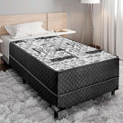 Cama Box Solteiro Conjugada Unyco D28 Ortopédico Preta - Mobly Imagem de Cama Box Solteiro Conjugada Unyco D28 Ortopédico Preta