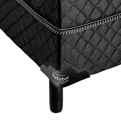 Cama Box Solteiro Conjugada Unyco D28 Ortopédico Preta - Mobly Imagem de Cama Box Solteiro Conjugada Unyco D28 Ortopédico Preta