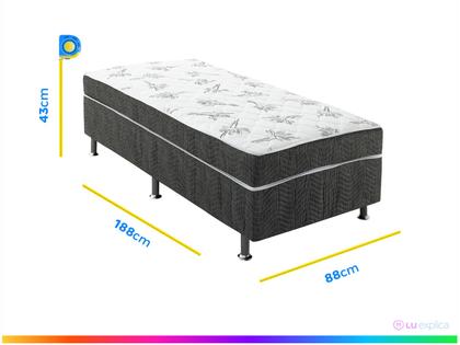 Imagem de Cama Box Solteiro Conjugado 88x43x188cm