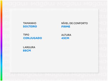 Imagem de Cama Box Solteiro Conjugado 88x43x188cm