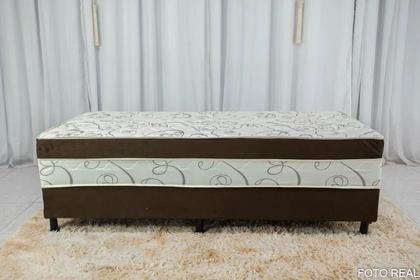 Imagem de Cama Box Solteiro Conjugado Nosso Sonho Macia e Confortável - Semi Ortopédica 