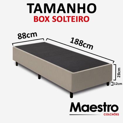 Imagem de Cama Box Solteiro Desmontável (na caixa) 88x188x40m - Maestro Colchões