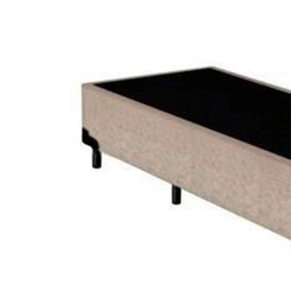 Imagem de Cama Box Solteiro Extremo Reforçado Suede Xerife Móveis Bege 40x88x188