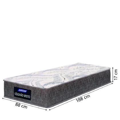 Imagem de Cama Box Solteiro Gazin Colchão Com Espuma 88x188x55cm Camboriu Marrom-Suporta Até 120 Kg Por Pessoa