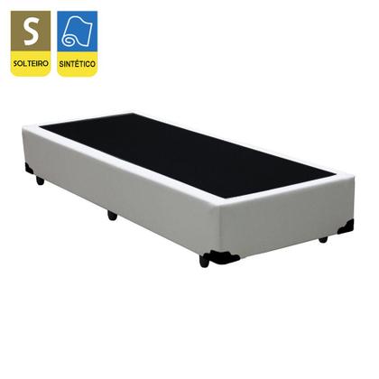 Imagem de Cama Box Solteiro Sintético + Colchão De Molas Ensacadas - SerenePrime - 88cm Branco