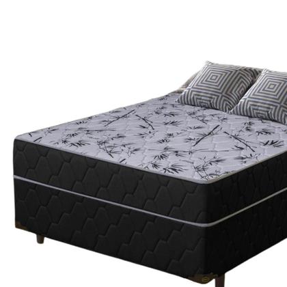 Imagem de Cama box Suiça Casal Molas ensacadas 138x188x60 Preto
