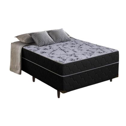 Imagem de Cama box Suiça Casal Molas ensacadas 138x188x60 Preto