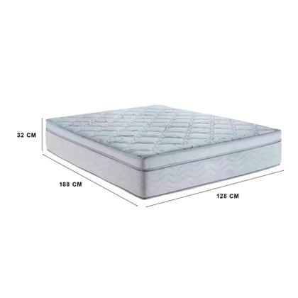 Imagem de Cama Box Viúva 128 Tecido Sintetico Preto Com Colchão Toronto Molas Ensacadas Branco D33
