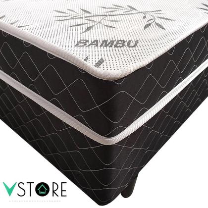 Imagem de Cama Box Viúva Conjugada Benfica Ortopédica 128x188x52cm Vstore