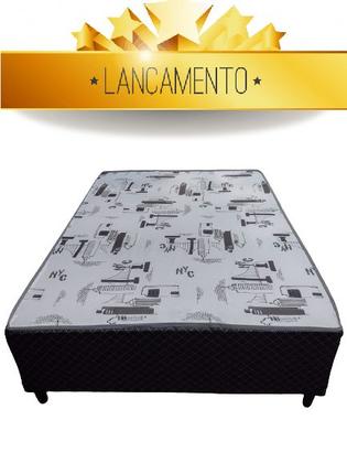 Imagem de Cama Box Viuva Conjugada Ortopédico 43x128x188 5cm