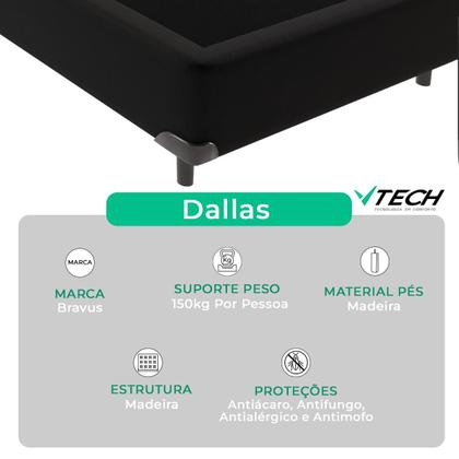 Imagem de Cama Box Viúvo Preto Colchão Victory Molas V-Tech V-Tech