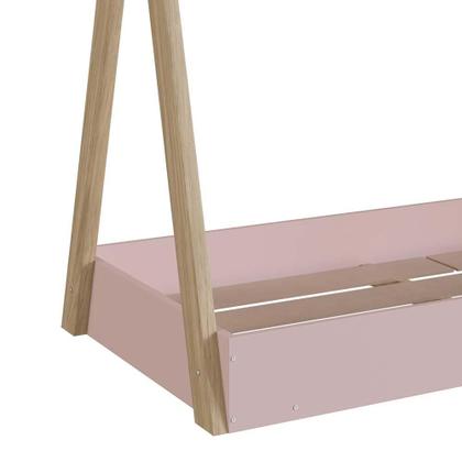 Imagem de Cama Cabana Infantil Montessoriana Com Colchão 68cm x 148cm Rosa Azariah Shop Jm