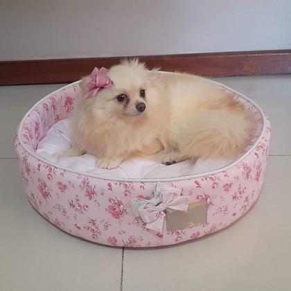 Imagem de cama caminha pet para cachorro colchonete almofada porte pequeno medio pinscher lulu pomerania shihtzu spitz yorkshire pug buldog