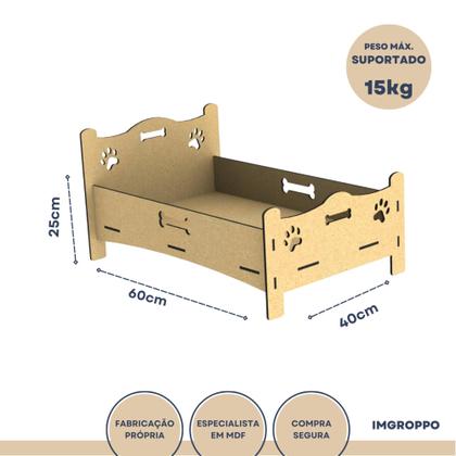 Imagem de Cama Caminha Sofá Casa Pet Cachorro Gato Mdf + Colchonete