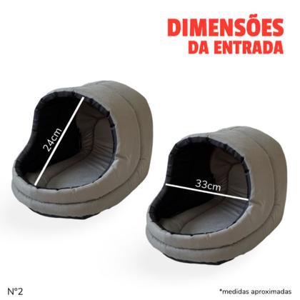 Imagem de Cama caminha toca iglu para cachorro gato pet casinha suede fundo impermeavel