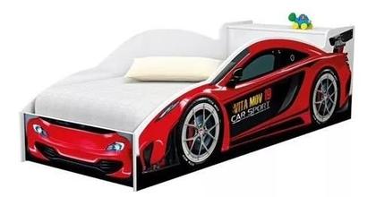 Imagem de Cama Carro Com Baú Juvenil e Colchão