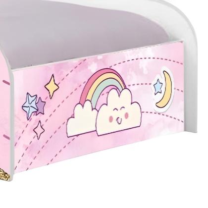 Imagem de Cama Carro Fun Adesivada Unicónio Rosa Solteiro