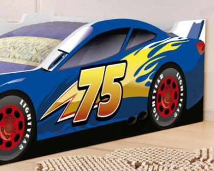 Imagem de Cama Carro Infantil Quarto Menino Criança Montessoriana Mcqueen Herois Com Colchão
