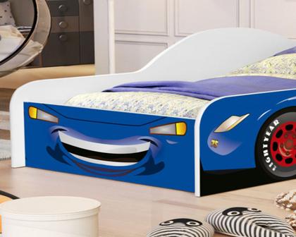 Imagem de Cama Carro Infantil Quarto Menino Criança Montessoriana Mcqueen Herois Com Colchão