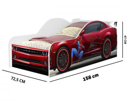 Imagem de Cama Carro Infantil Quarto Menino Criança Montessoriana Mcqueen Herois Com Colchão