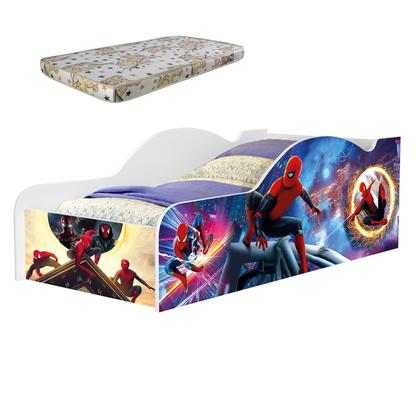 Imagem de Cama Carro Juvenil Com Colchão Adesivada Super Herói