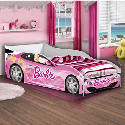 Imagem de Cama Carro Solteiro Barbie Motorista 1,94 Top Rosa Meninas