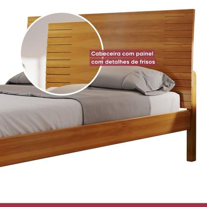 Imagem de Cama Casal 140cm Amazone Amêndoa Mel Josandro