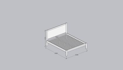 Imagem de Cama Casal 1,60 Linha Prata em Madeira Maciça Finestra Móveis