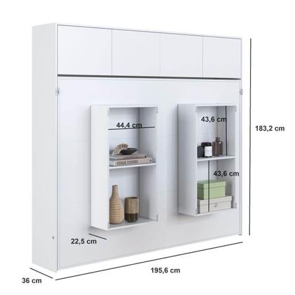 Imagem de Cama Casal Articulável Horizontal com Portas 140 Hanover