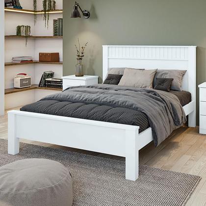 Imagem de Cama Casal Athenas 140 Branco Brilho - Lopas