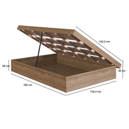 Imagem de Cama Casal Box Baú 140 Bogotá 138x188cm