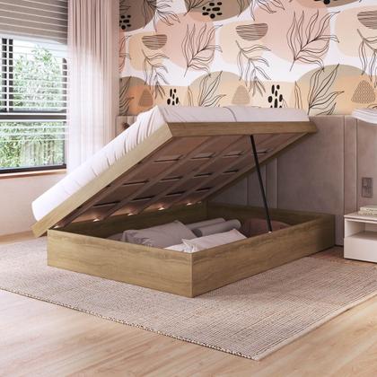 Imagem de Cama Casal Box Baú 140 Bogotá 138x188cm