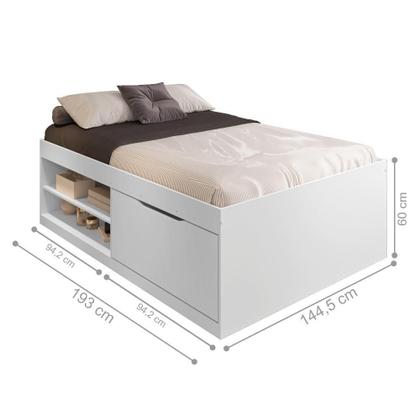 Imagem de Cama Casal Box Sapateira Tien Branco
