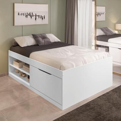 Imagem de Cama Casal Box Sapateira Tien Branco
