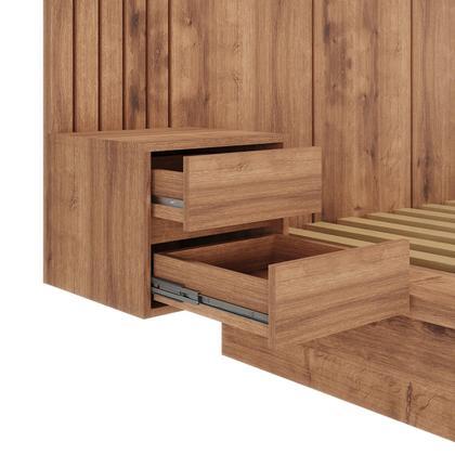 Imagem de Cama Casal com Cabeceira 2 Mesa de Apoio 4 Gavetas 8281 Yescasa