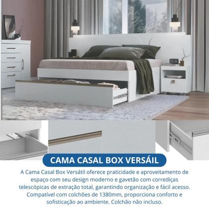 Imagem de Cama Casal com Gavetão Auxiliar Versátil