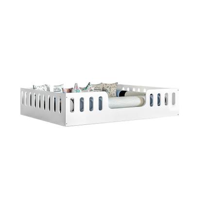 Imagem de Cama Casal Design Montessoriana Helo Acompanha Luminária Led para Quarto Infantil e Design - Branco