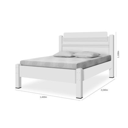 Imagem de Cama Casal em MDF/MDP Paris Branco
