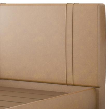 Imagem de Cama Casal Flutuante Com Cabeceira 140cm Astra W01 material sintético Fendi Lyam Decor