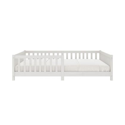 Imagem de Cama Casal Infantil Grade Montessori Madeira Chão Branco Eva